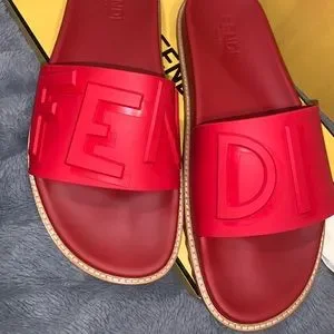 Fendi | Shoes | Mens Fendi Slides Size 35 Color Red | Poshmark display picture 2